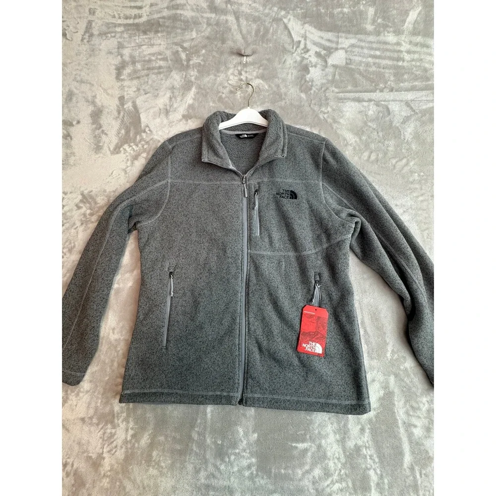 The North Face Gordon Lyons Mens Full Zip Sweater Fleece Jacket Grey‎ NF0A3LH7 L